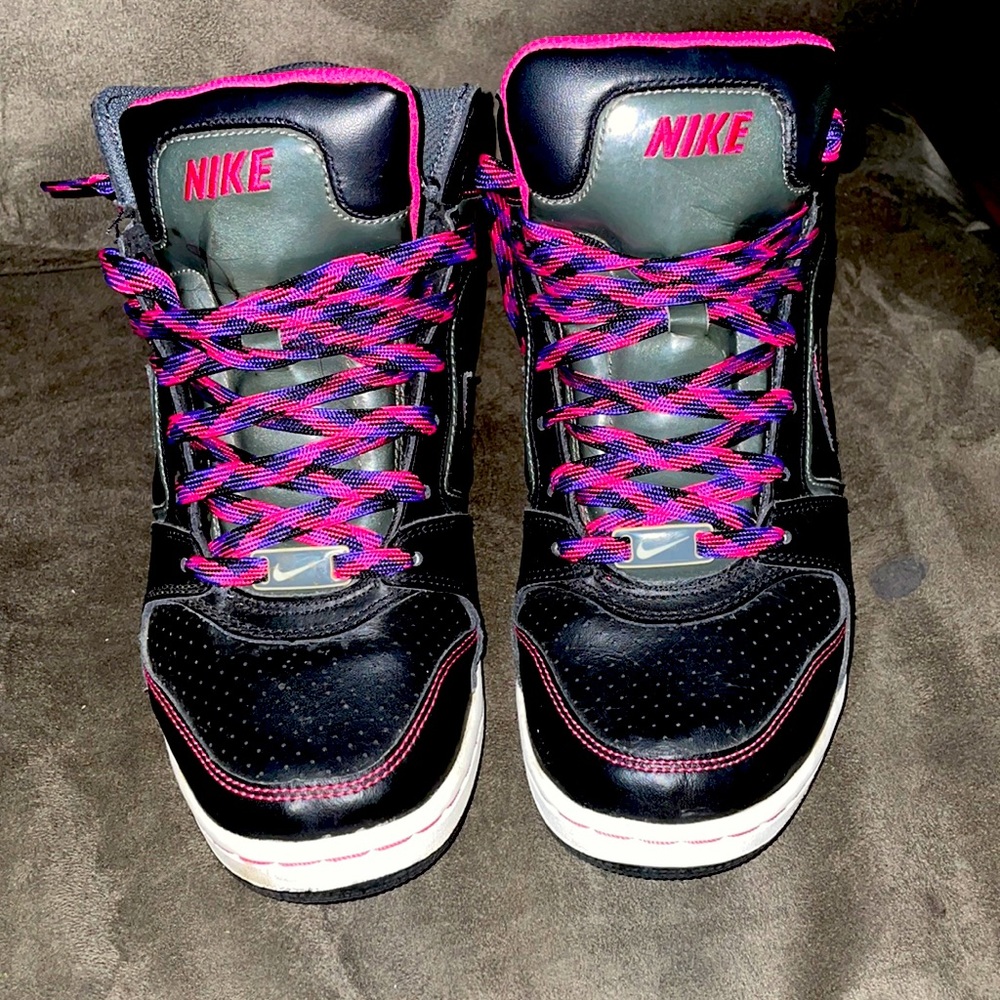 Rare Nike Air Prestige Ii 2 Black Pink High Top 334480-003 Women's Size 6